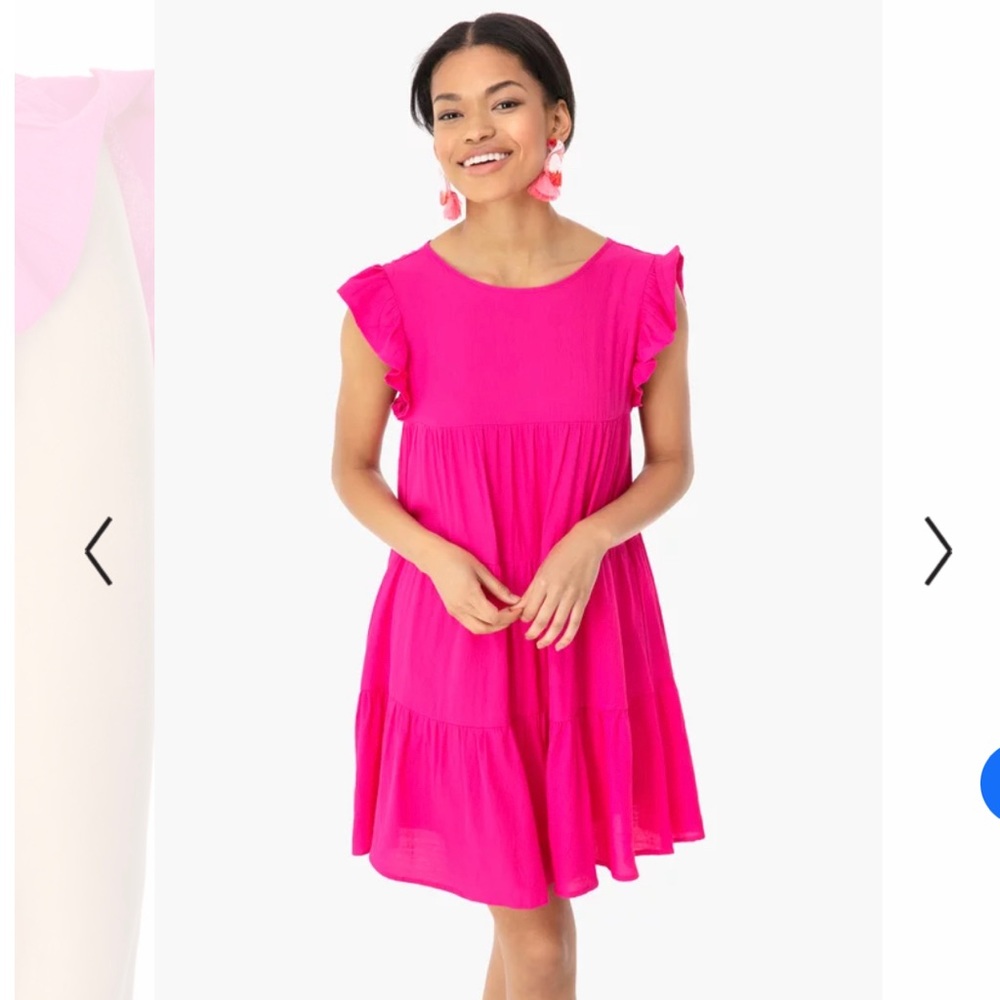 After market hot pink tiered dress size large